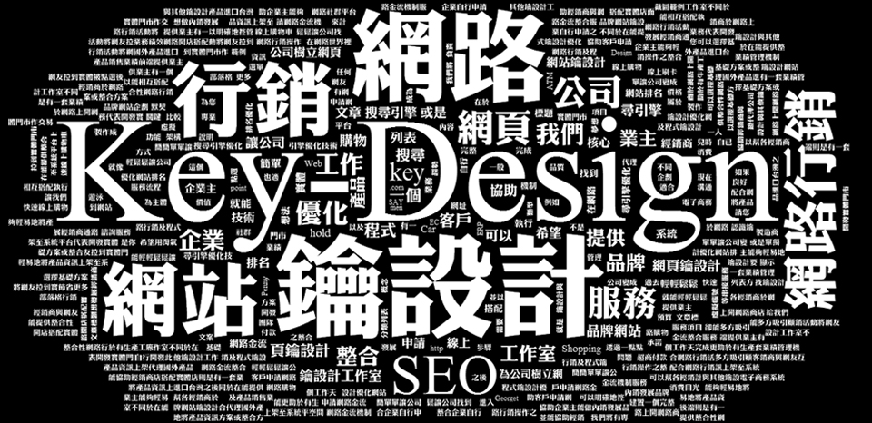<<第 一 話>><br><br> Key-Design 鑰．設計工作室<br/><br/>網路行銷公司<br/><br/>我們以業主為核心，發展品牌行銷,SEO,Blog行銷,網路行銷
